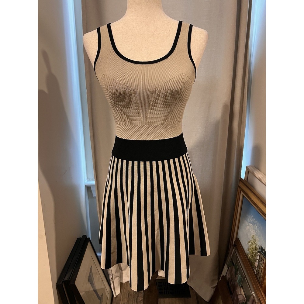 Guess Los Angles Women's Mini Dress Black And Tan Small NWT Msrp $138
